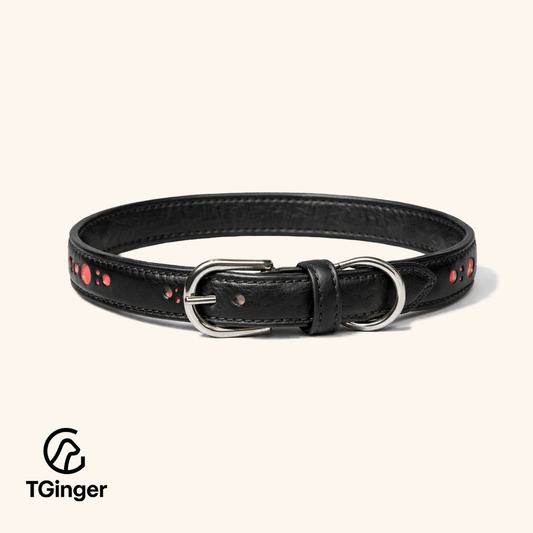 TGinger Heritage · Calf Leather Collar — Red Dot