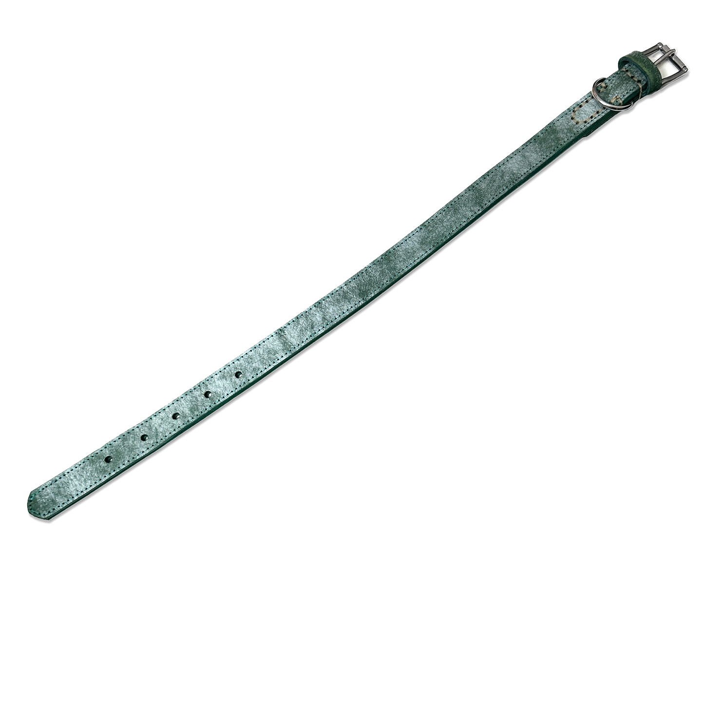 TGinger Classic · Matte Leather Collar — Deep Forest