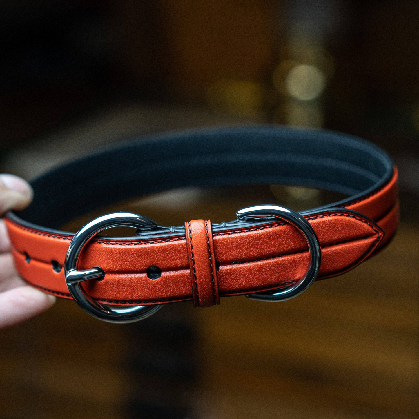 TGinger Heritage · Calf Leather Collar — Lava