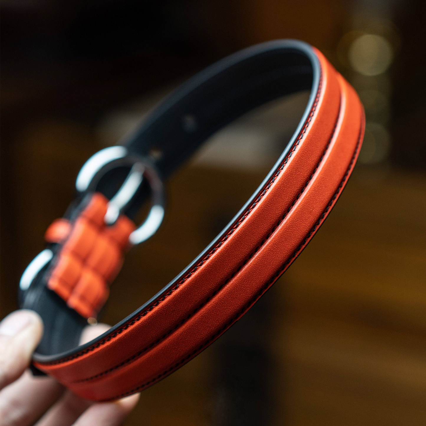 TGinger Heritage · Calf Leather Collar — Lava