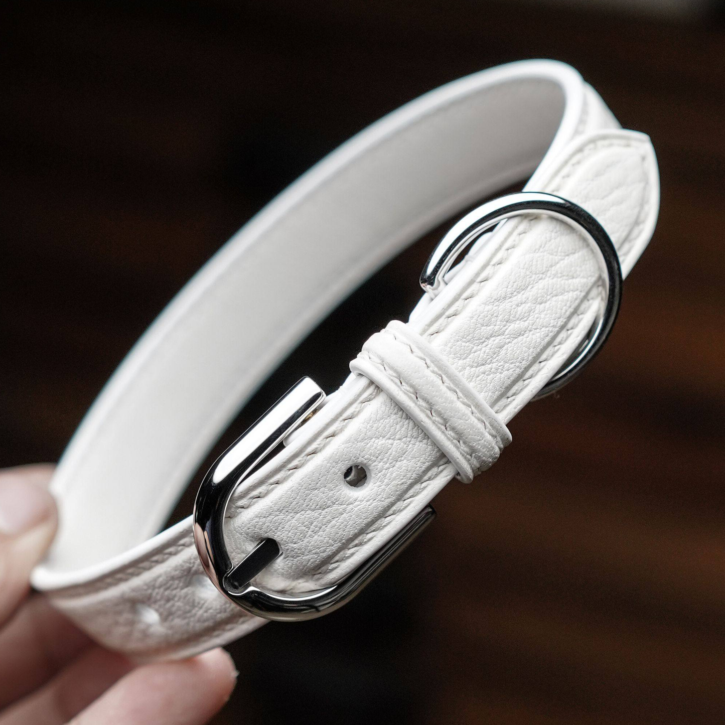 TGinger Heritage · Deerskin Collar — Polar Silk