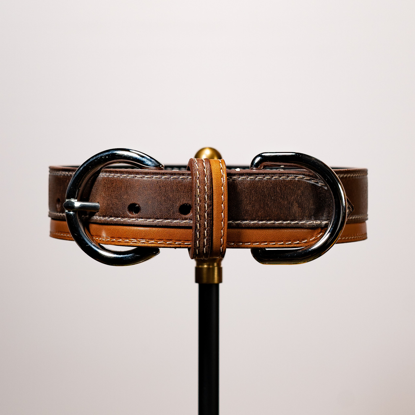 TGinger Heritage · Calf Leather Collar — Deep Brown