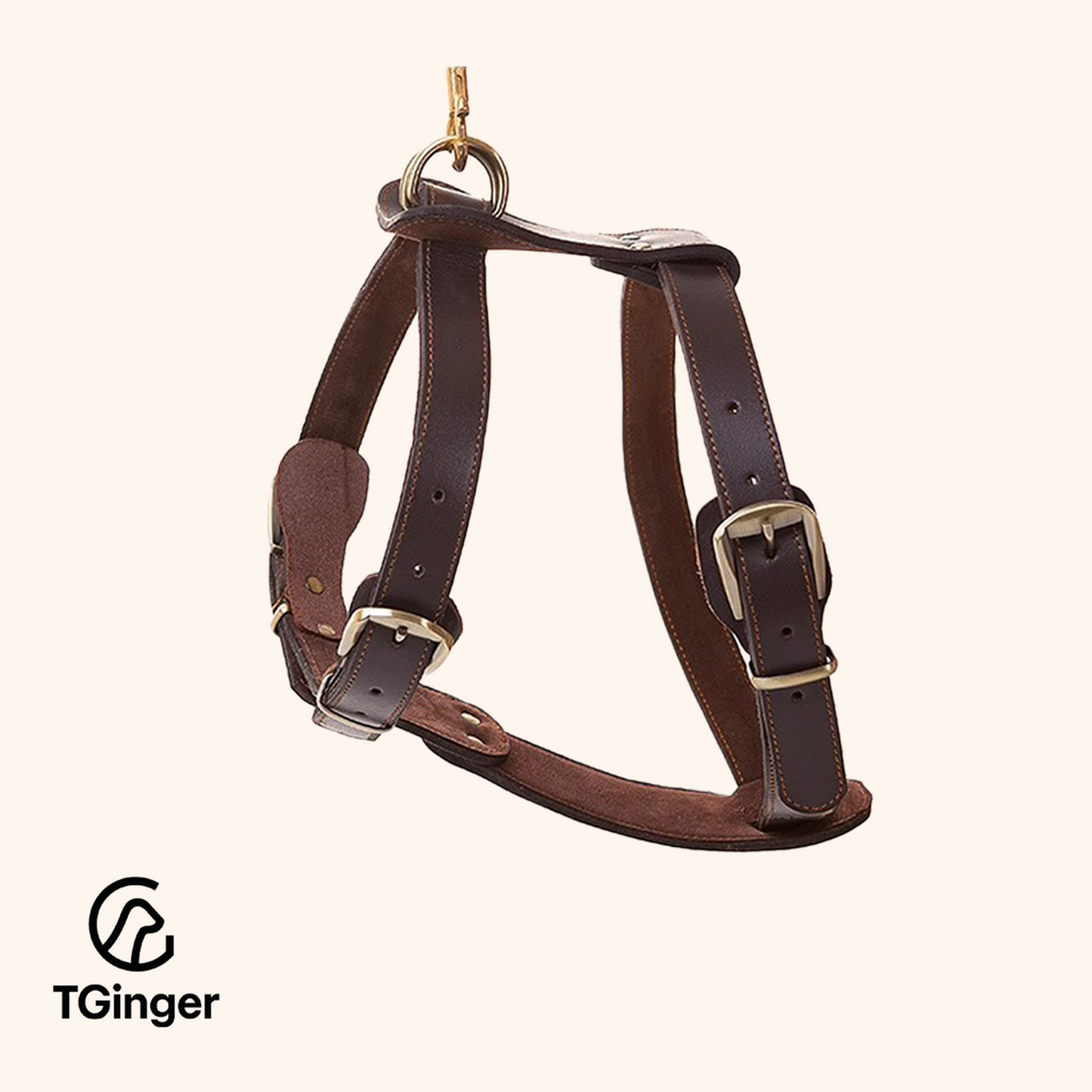 TGinger Classic · Full-Grain Leather Harness — Minimal Edition