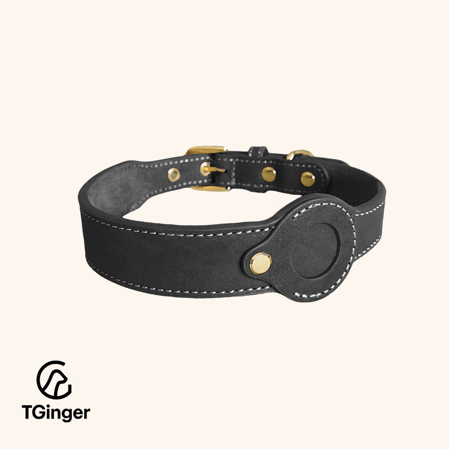 TGinger Classic · Leather AirTag Collar