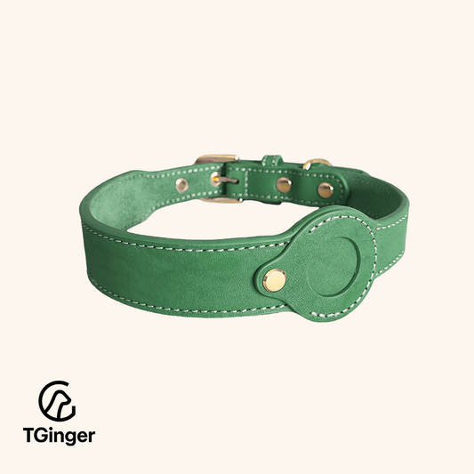 TGinger Classic · Leather AirTag Collar