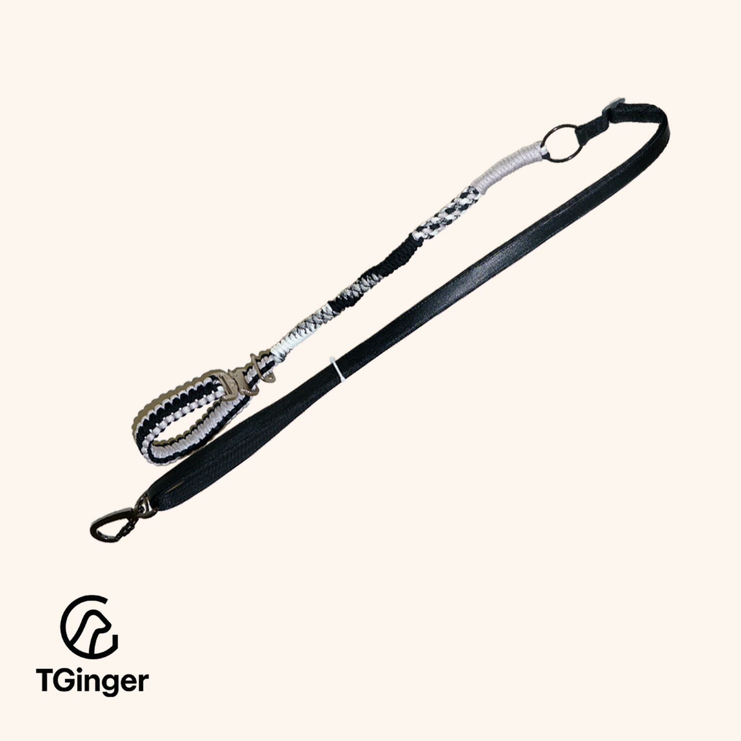 TGinger Woven · Smoke Gray Rope Leash