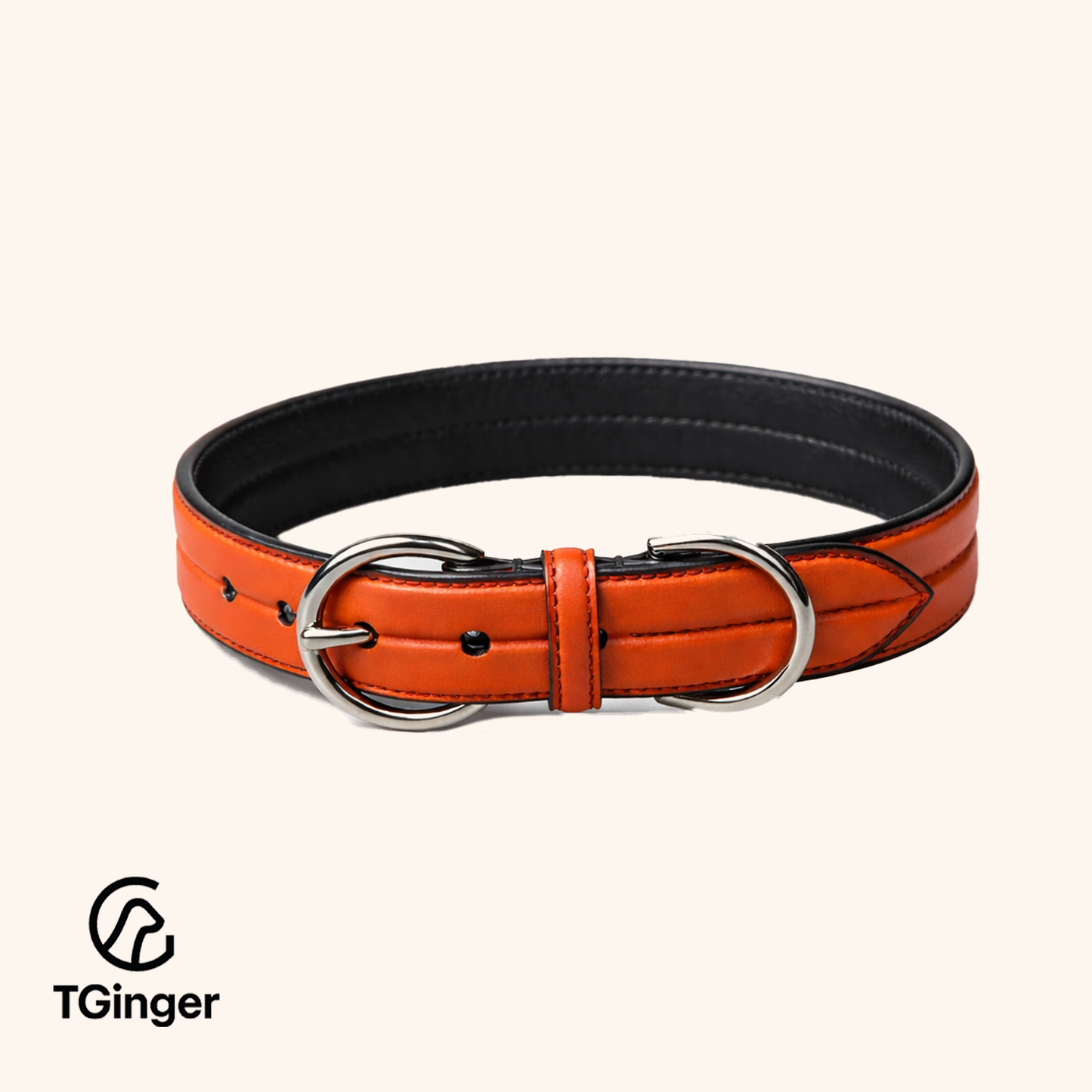 TGinger Heritage · Calf Leather Collar — Lava